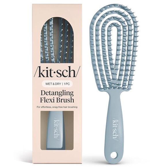 Kitsch Accessories - Kitsch Detangler Brush – Flexible Curly Hair Brush for Women, Haze Blue